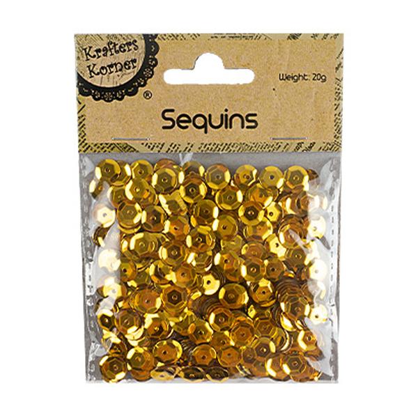 Sequin Round Laser 20gm Gold